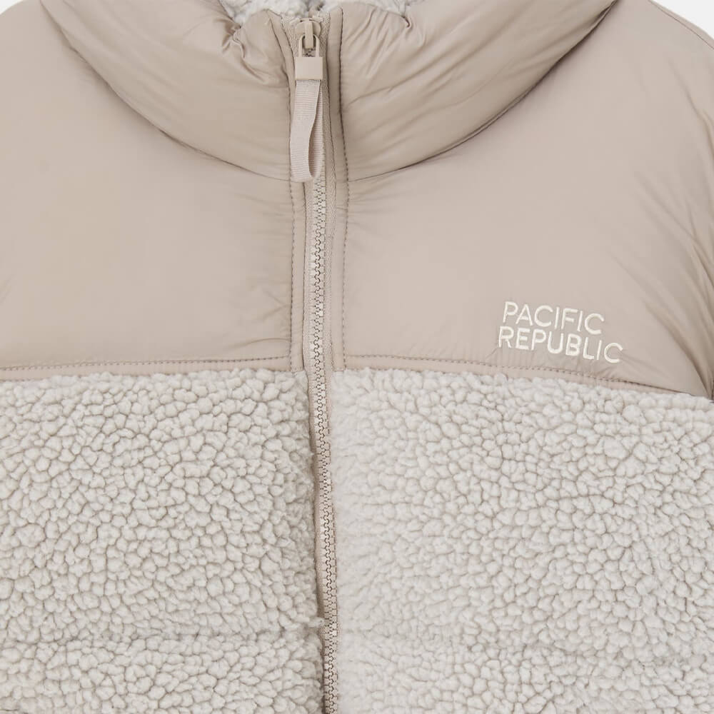 Faux shearling puffer jacket - Image 2